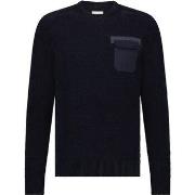 Sweat-shirt State Of Art Pull Poche Poitrine Bleu Marine