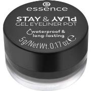 Eyeliners Essence Eyeliner Gel Pot Stay Play - 01 Black