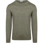 Sweat-shirt Profuomo Pull-over Laine Merinos Vert