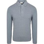 Sweat-shirt Profuomo Longsleeve Polo Luxury Basic Bleu