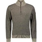 Sweat-shirt No Excess Half Zipper Greige