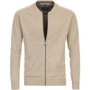 Sweat-shirt Casa Moda Cardigan Zippé Beige