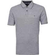 T-shirt Casa Moda Polo Stretch Mélangé Bleu Foncé