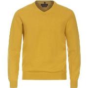 Sweat-shirt Casa Moda Pull Col-V Jaune