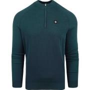 Sweat-shirt Blue Industry Pull Half Zip Vert Foncé