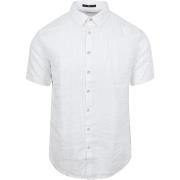 Chemise No Excess Short Sleeve Chemise De Lin Blanche