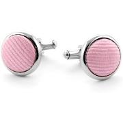 Boutons de manchettes Suitable Boutons de Manchette en Soie Rose F03