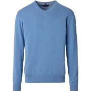 Sweat-shirt Casa Moda Pull Col-V Bleu