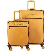 Valise Travel World Set de 3 valises Souples S/M/L HIPPO DARK YELLOW