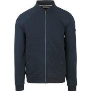 Sweat-shirt No Excess Cardigan Zipper Jacquard Navy