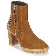 Bottines Philippe Morvan LOKS V1 VELOURS CAMEL/LEOP