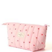 The Flat Lay Co. Marshmallow Essential Makeup Pouch - Sweet Pink Heart...