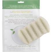 Éponge de bain 6 wave à l'argile verte de The Konjac Sponge Company 