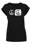 Shirt 'Peace - Double Peace Black  Extended Shoulder'