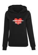 Sweatshirt 'Peace - Red Heart'