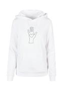 Sweat-shirt 'Peace - Scribble Hand Heart'