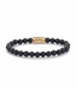 Rebel and Rose Armbanden Black Velvet Gold Zwart