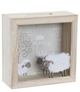 ITEM International Decoratieve objecten Money Box Mdf Sheep Bruin