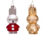 Vondels Kerstversiering Ornament glass Nijntje Miffy gold/santa set H9...