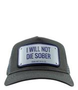 John Hatter Hoeden en caps I Will Not Die Sober Rubber Cap Grijs