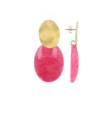 Classic Earring Resin Closed Bugle Oval S