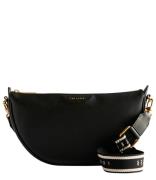 Essina Webbing Leather Half Moon Crossbody Bag