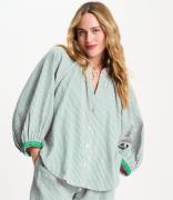 Blouse Seersucker Green Pink