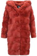 Gentile Bellini Faux fur jas met capuchon bordeaux