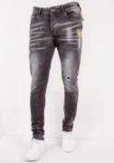 True Rise Paint splatter jeans designer slim dc