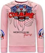 Montfleuri Sweater met print tiger couture