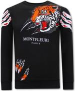 Montfleuri Sweater met tiger head