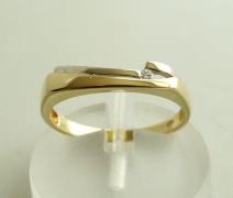 Christian Gouden bicolor ring met diamant
