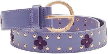 Fabienne Chapot Flower studded belt poppy purple