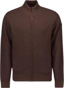 No Excess Pullover full zipper 2 coloured mel brown