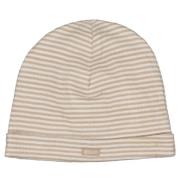 Quapi Newborn baby unisex muts pom aop taupe light stripe