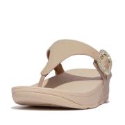 FitFlop Lulu crystal-buckle leather toe-post sandals