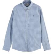 Scotch & Soda Essential yarn dye organic poplin blue white check