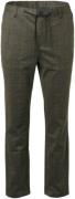 No Excess Pants stretch jersey check taupe