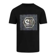 Cruyff T-shirt explore tee gold zwart