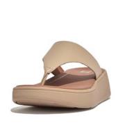 FitFlop F-mode leather flatform toe-post sandals