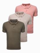 Ombre Poloshirt heren z28 v5 3-pak