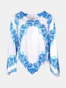 Mucho Gusto Blouse genua white with blue paisley