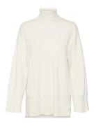 Vero Moda Vmgoldneedle wide ls long rollneck beige