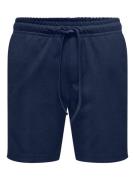 Only & Sons Onskian reg seersucker shorts navy