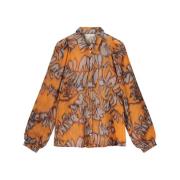 Summum 2s31-12078 blouse spicy orange print