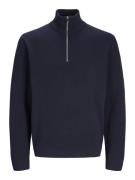 Jack & Jones Jprblamilano stitch knit half zip s navy