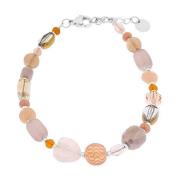 Label Kiki Armband rose blossem silver