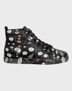 Christian Louboutin Louis orlato satijnen high top sneakers