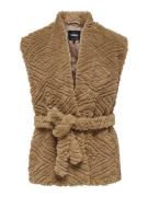 Only Onlganja teddy waistcoat life cc ot camel