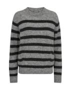 Mos Mosh 165660 818 mosmosh mmthora stripe crewneck knit sharkskin